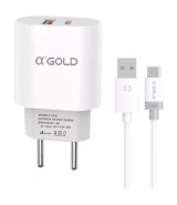 CARREGADOR PARA TYPE-C TURBO COM PORTA USB E TYPE-C 40W 9.1A AGOLD CA40-3