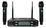 MICROFONE TOMATE S/FIO DUPLO DE MÃO UHF MT-2302