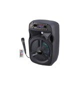 CAIXA DE SOM BLUETOOTH RGB COM MICROFONE 15W GRASEP D-S6104